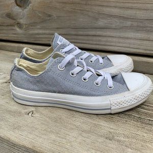 Converse All Star Sneakers size 5 Women Light Blue Eyelet Canvas Low Top